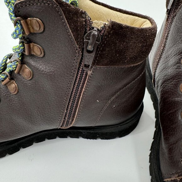 Mini Boden Kids Leather Hiking Boots Size 34 or US 2.5 With Side Zipper - Picture 11 of 15